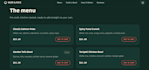 design a responsive food ecommerce website with HTML CSS and javascript