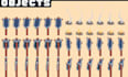 draw pixel art tileset, top down pixel art tilemap, game assets for indie game