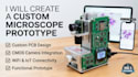 create a custom microscope prototype pcb, cmos camera and wifi system