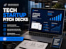 design a data driven tech startup investor pitch deck presentation, PPT deck