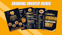 design a beautiful and modern restaurant menu