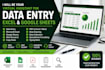 exel  gloogle sheets specialist  data entry reports