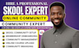 setup skool online community kajabi online course skool comunity manager