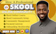 setup skool online community kajabi online course skool comunity manager