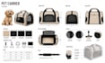 do animal carrier accessories tech pack design pets harnesses, leashes, collar