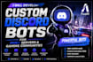 develop custom discord bots for fivem servers and gaming communities