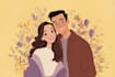 making a magical disney style couple artwork