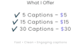 write engaging instagram and tiktok captions