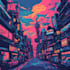 create retro city pop 90s 80s anime illustration