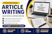 write blog posts and articles