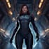 design a professional scifi character illustration