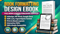 do book formatting, design ebook in designrr, indesign, ms word, google docs kdp