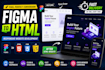 convert figma, xd, PSD, PDF to responsive HTML CSS bootstrap website