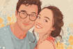 create a custom disney style couple pop art portrait