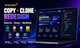 do copy clone website and develop reactjs website