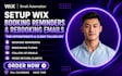 setup wix booking reminders and rebooking email automation