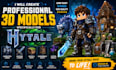 create professional 3d models specifically for hytale