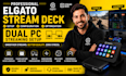 setup elgato stream deck, obs, and dual PC for live streaming