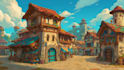 draw cartoon backgrounds, landscapes, scenes, illustrations