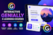 create interactive genially elearning courses and instructional design content