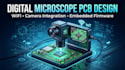 design a digital microscope imaging device with pcb, wifi and embedded firmware