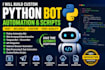 build python bot, automation bot, python scripting, telegram bot, python program