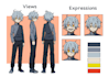 draw anime character reference sheet