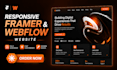 framer website, framer landing page, webflow website, framer to webflow, website