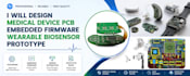design medical device pcb embedded firmware wearable biosensor prototype