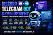 develop discord bot, telegram bot, ai chatbot, custom bot, api integration