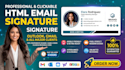 create outlook gmail signature, html clickable email signature, responsive