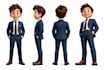create a consistent character in 4 different views