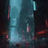 create science fiction, dystopian, cyberpunk illustration