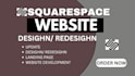 update squarespace website, desighn and redesighn