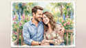 draw a watercolor couple portrait