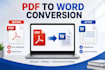convert PDF to word and do accurate data entry