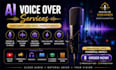 do ai voice over services using  11 eleven labs