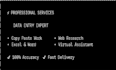 do expert data entry and web research