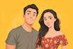 make your photo disney couple art