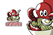 design a modern seafood logo with creative shrimp elements