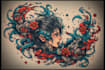 draw custom anime tattoo design