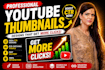 design attractive, clickbait, amazing youtube thumbnail