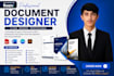 design business documents, invoices and editable pdfs