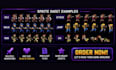 create pixel art sprite sheet, character animation and game assets