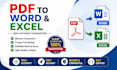 convert PDF to word or excel manually