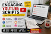 write engaging youtube scripts in english and bangla