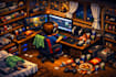 create pixel art wallpapers for gaming and streaming