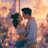 draw cartoon disney couple portrait