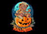 create a modern awesome halloween logo design