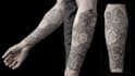 create sleeve tattoo design in geometric style
